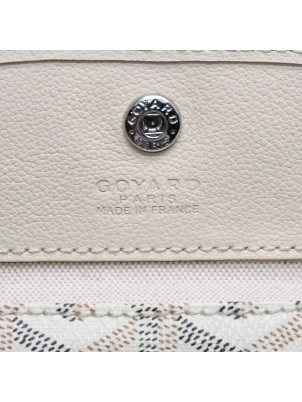 Goyard Anjou Handbag Pouch Ivory White Din Canvas